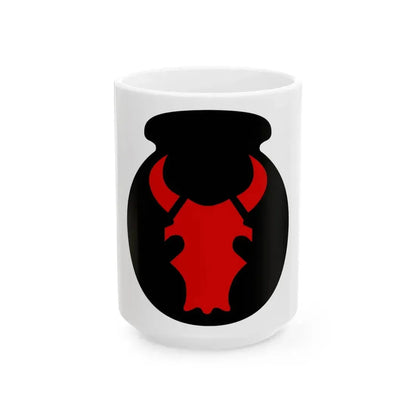 34th 'Red Bull' Infantry Division SSI (U.S. Army) White Coffee Mug 15oz - Go Mug Yourself