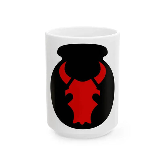 34th 'Red Bull' Infantry Division SSI (U.S. Army) White Coffee Mug 15oz - Go Mug Yourself