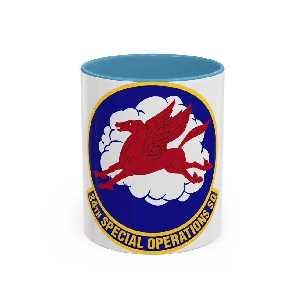 34th Special Operations Squadron (U.S. Air Force) Accent Coffee Mug 11oz Light Blue - Go Mug Yourself