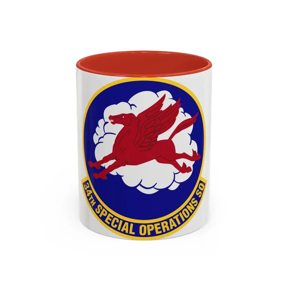 34th Special Operations Squadron (U.S. Air Force) Accent Coffee Mug 11oz Red - Go Mug Yourself