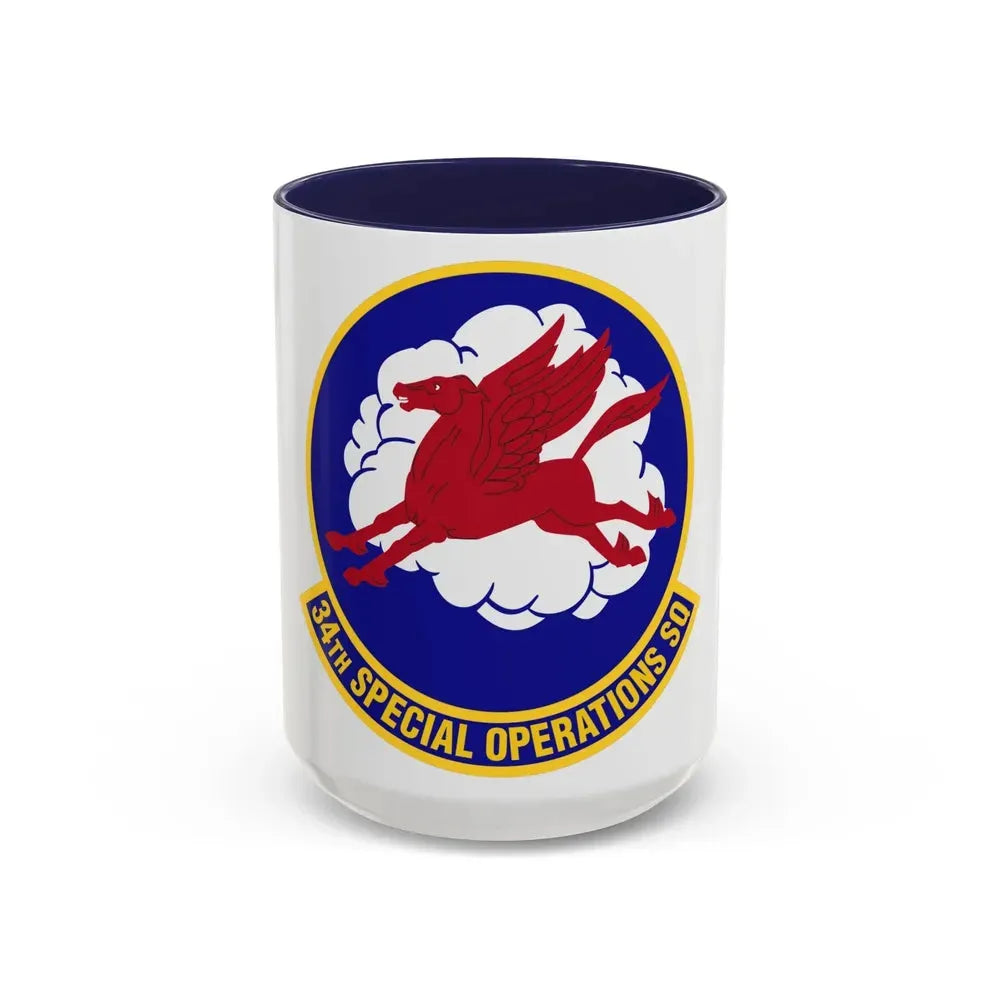 34th Special Operations Squadron (U.S. Air Force) Accent Coffee Mug 15oz Navy - Go Mug Yourself