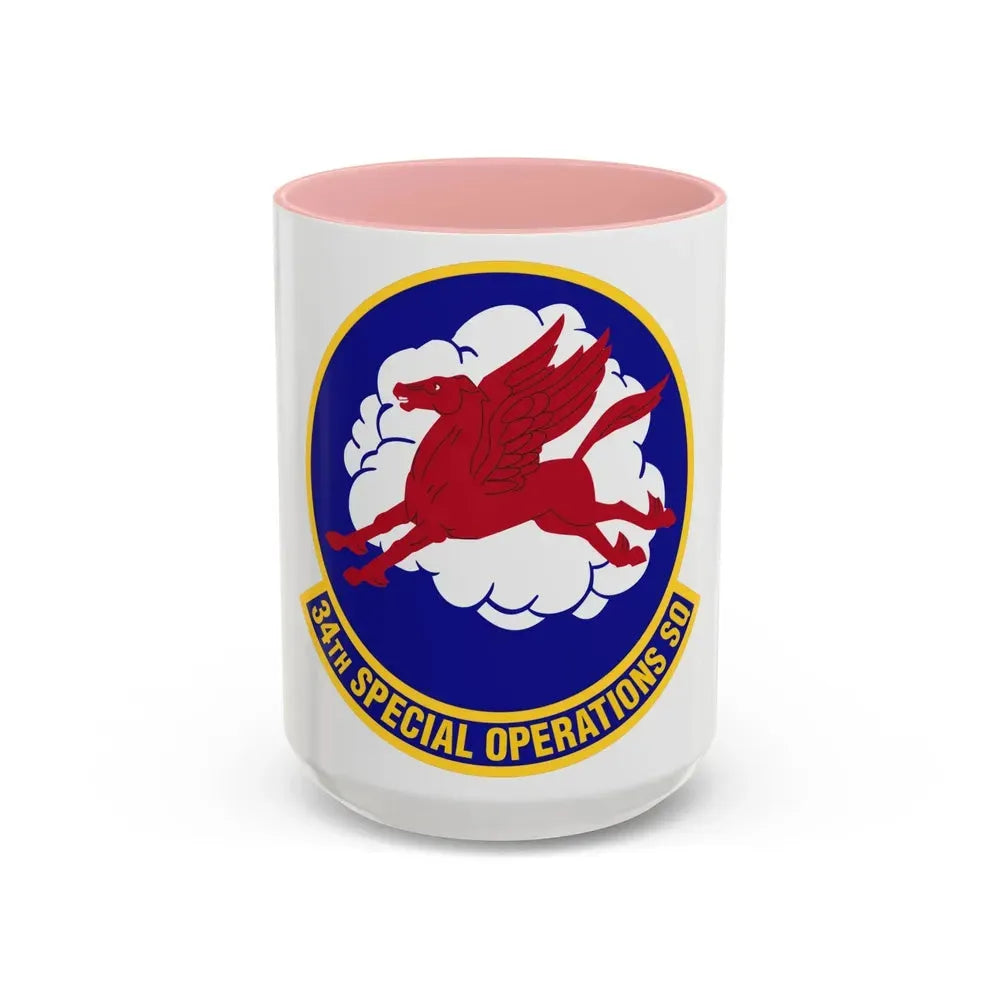 34th Special Operations Squadron (U.S. Air Force) Accent Coffee Mug 15oz Pink - Go Mug Yourself