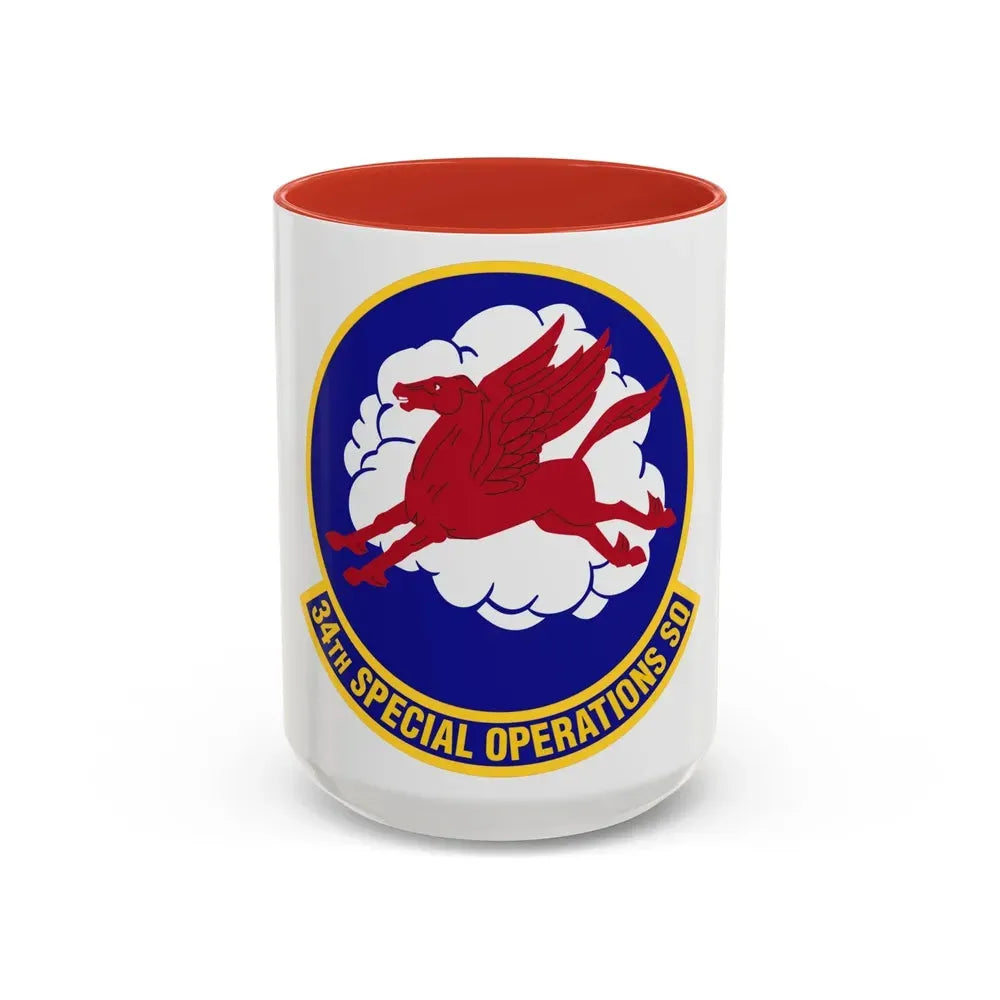 34th Special Operations Squadron (U.S. Air Force) Accent Coffee Mug 15oz Red - Go Mug Yourself