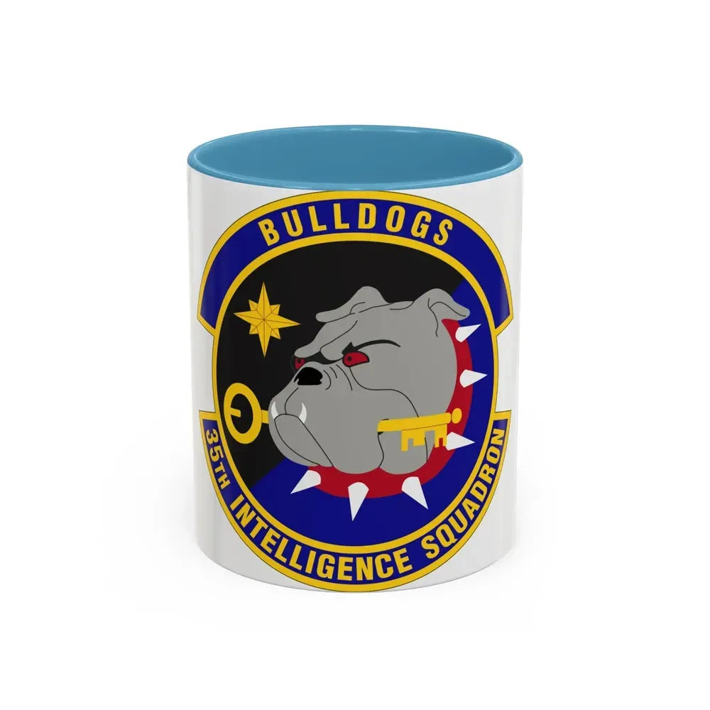 35 Intelligence Squadron AFISRA (U.S. Air Force) Accent Coffee Mug 11oz Light Blue - Go Mug Yourself