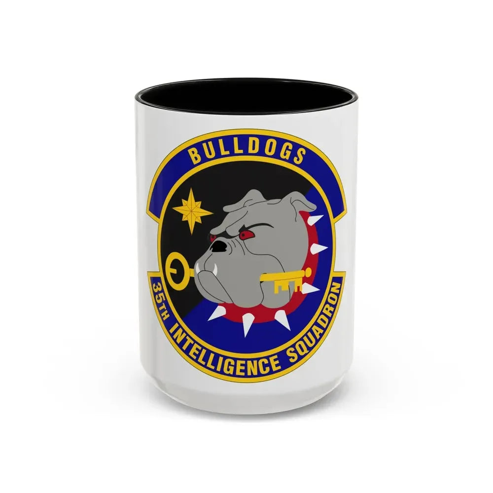 35 Intelligence Squadron AFISRA (U.S. Air Force) Accent Coffee Mug 15oz Black - Go Mug Yourself