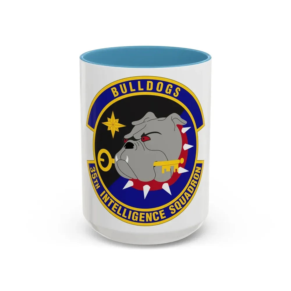 35 Intelligence Squadron AFISRA (U.S. Air Force) Accent Coffee Mug 15oz Light Blue - Go Mug Yourself