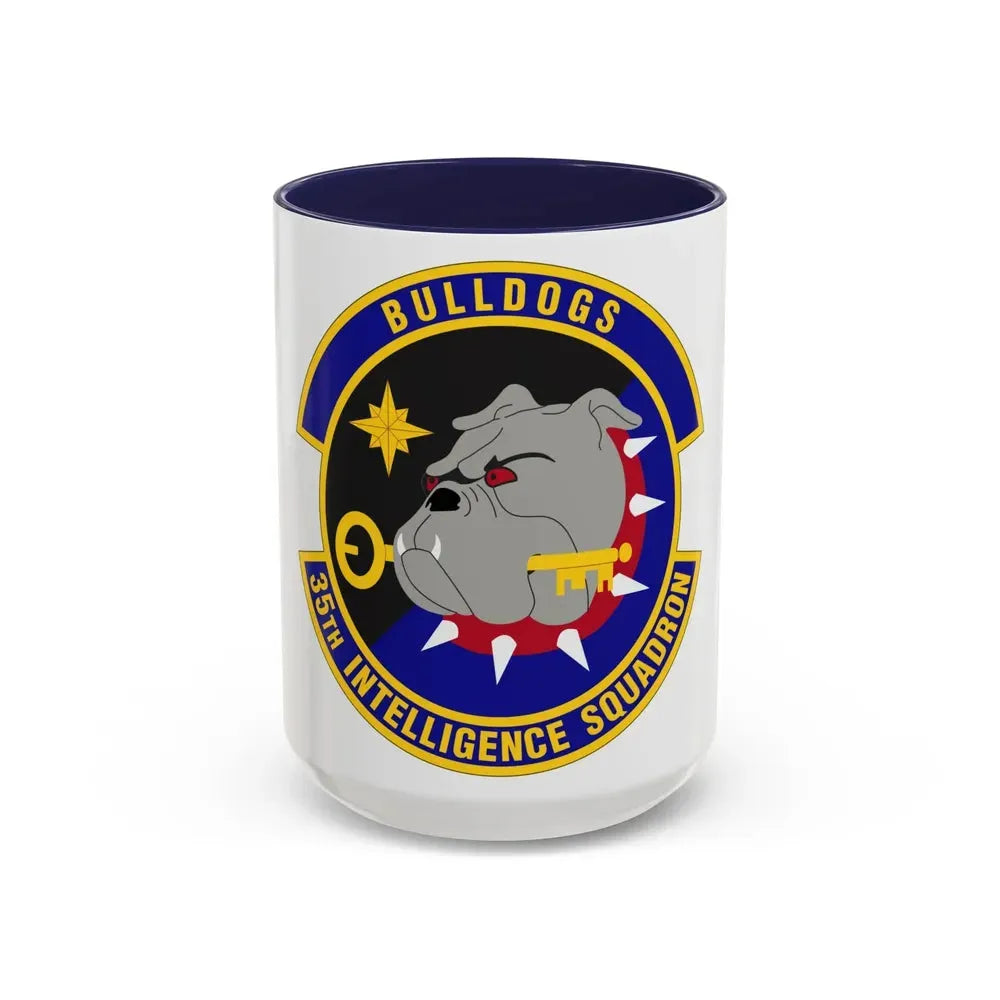 35 Intelligence Squadron AFISRA (U.S. Air Force) Accent Coffee Mug 15oz Navy - Go Mug Yourself