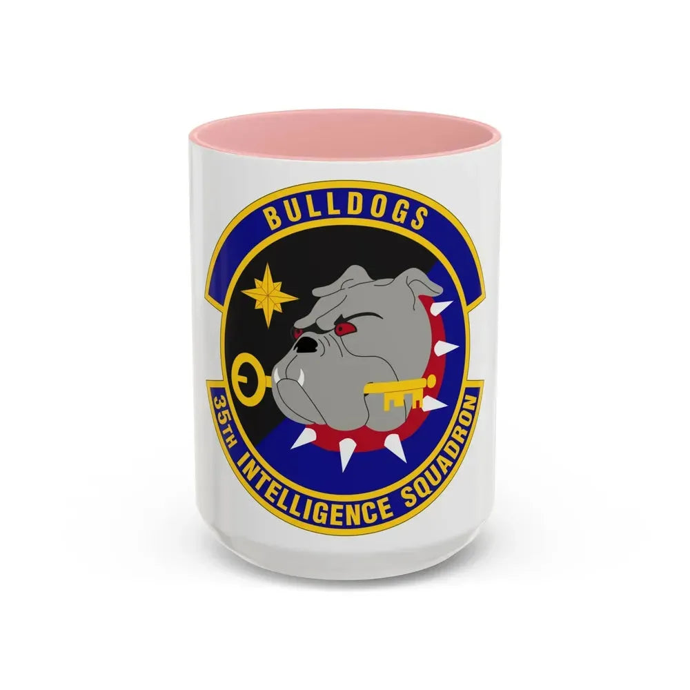35 Intelligence Squadron AFISRA (U.S. Air Force) Accent Coffee Mug 15oz Pink - Go Mug Yourself