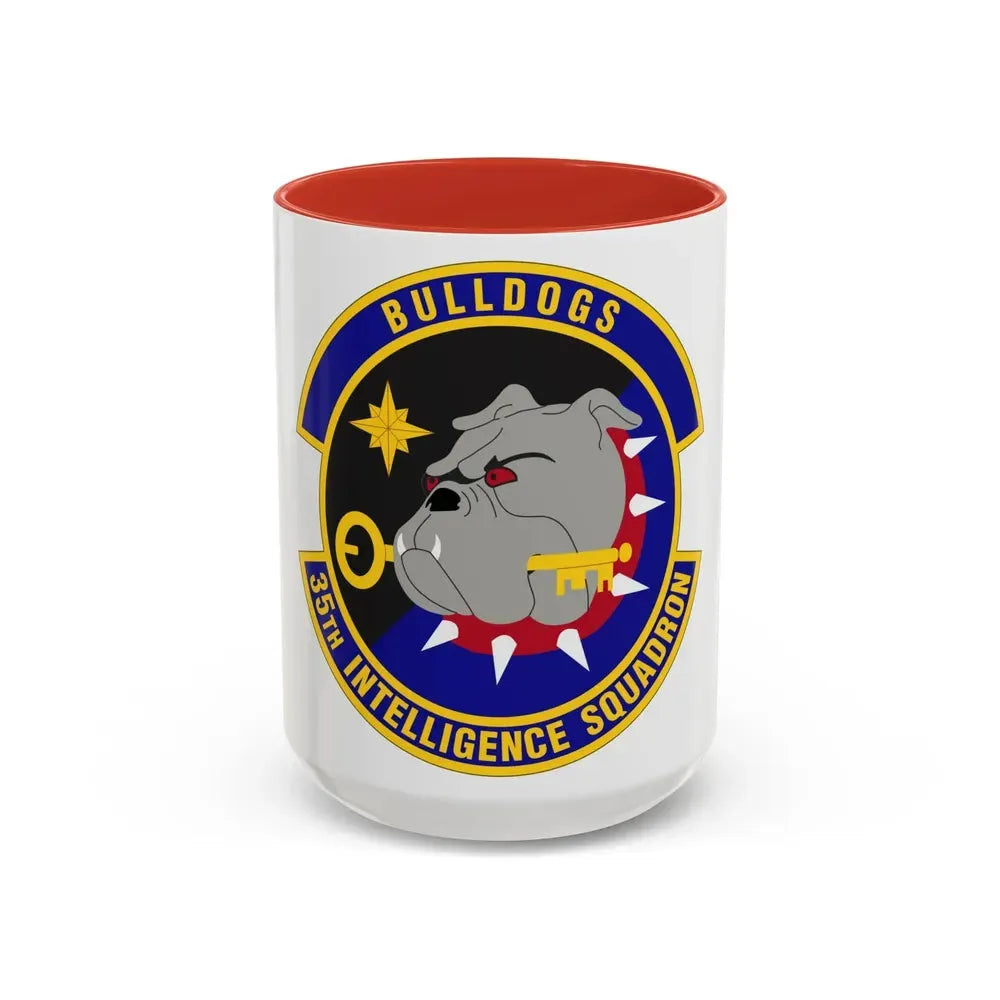 35 Intelligence Squadron AFISRA (U.S. Air Force) Accent Coffee Mug 15oz Red - Go Mug Yourself