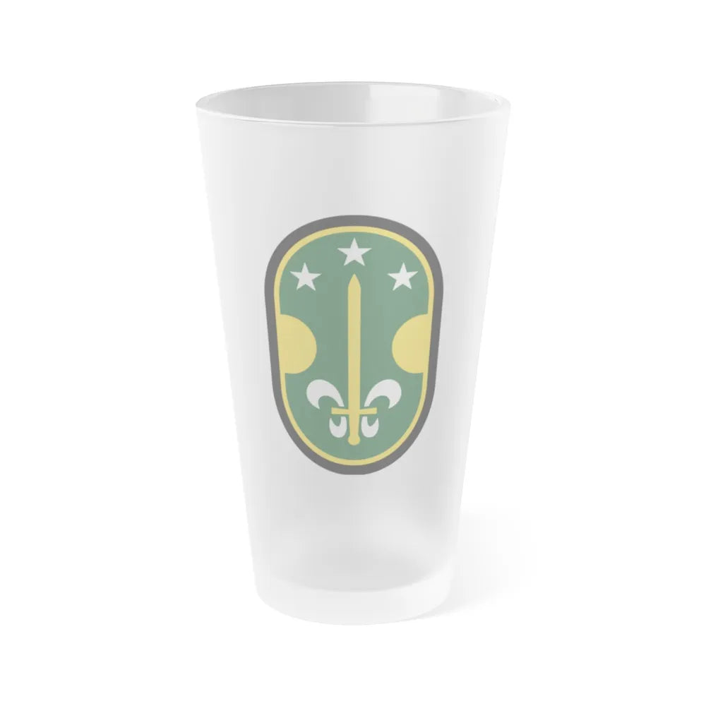 35 Military Police Brigade (U.S. Army) Frosted Pint Glass 16oz-Go Mug Yourself