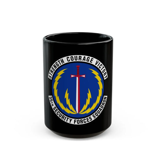 35 Security Forces Squadron PACAF (U.S. Air Force) Black Coffee Mug-15oz-Go Mug Yourself