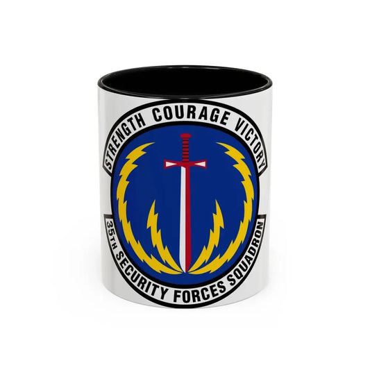 35 Security Forces Squadron PACAF (U.S. Air Force) Accent Coffee Mug 11oz Black - Go Mug Yourself