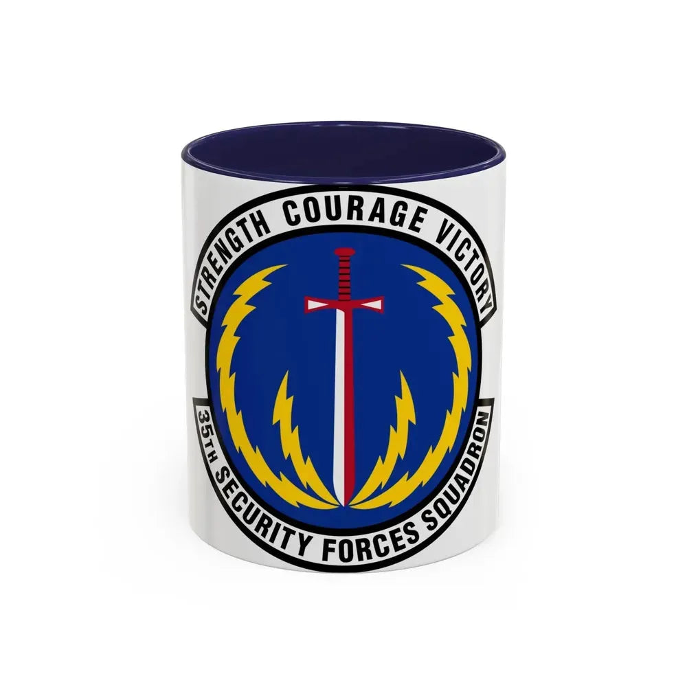 35 Security Forces Squadron PACAF (U.S. Air Force) Accent Coffee Mug 11oz Navy - Go Mug Yourself
