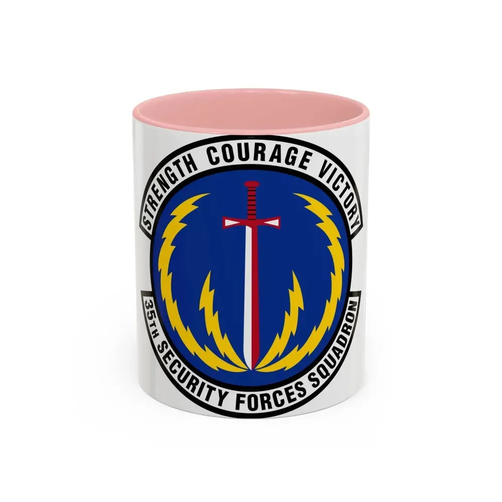 35 Security Forces Squadron PACAF (U.S. Air Force) Accent Coffee Mug 11oz Pink - Go Mug Yourself