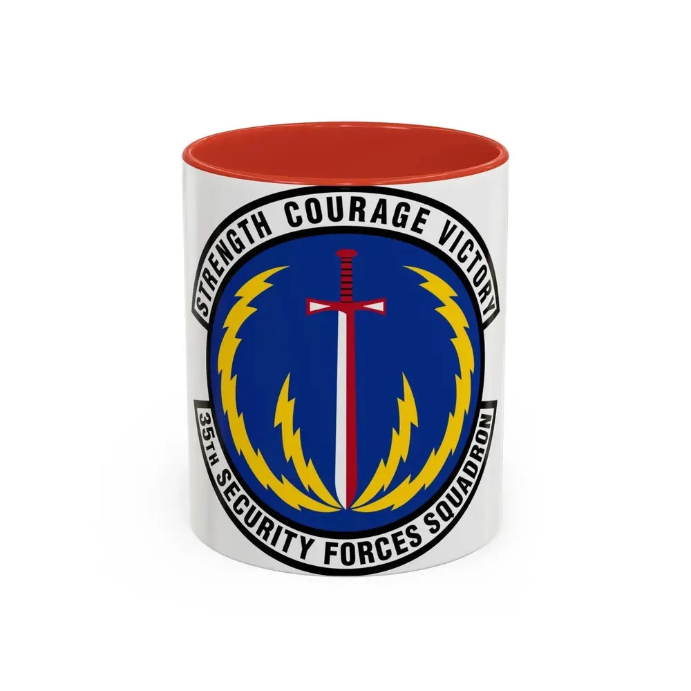 35 Security Forces Squadron PACAF (U.S. Air Force) Accent Coffee Mug 11oz Red - Go Mug Yourself