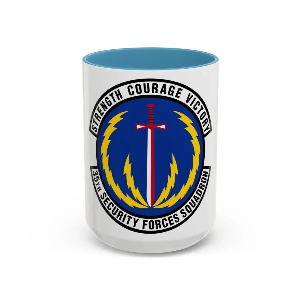35 Security Forces Squadron PACAF (U.S. Air Force) Accent Coffee Mug 15oz Light Blue - Go Mug Yourself