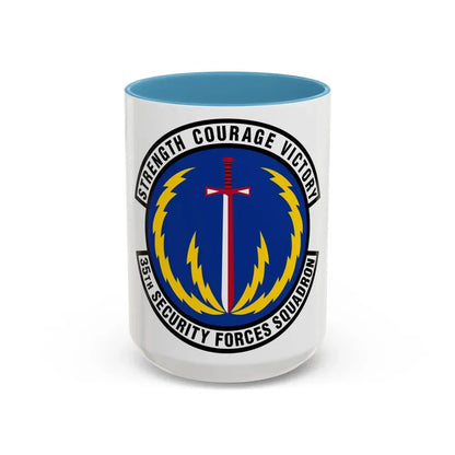 35 Security Forces Squadron PACAF (U.S. Air Force) Accent Coffee Mug 15oz Light Blue - Go Mug Yourself