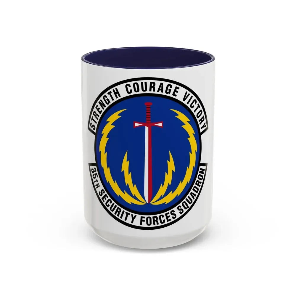 35 Security Forces Squadron PACAF (U.S. Air Force) Accent Coffee Mug 15oz Navy - Go Mug Yourself