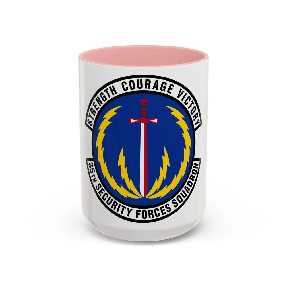 35 Security Forces Squadron PACAF (U.S. Air Force) Accent Coffee Mug 15oz Pink - Go Mug Yourself