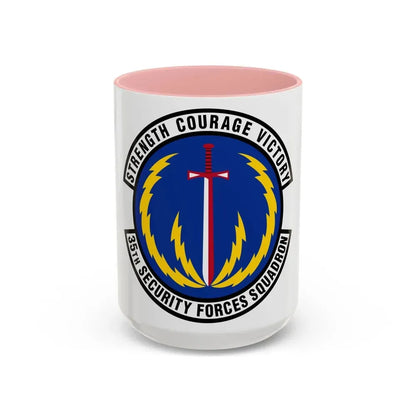 35 Security Forces Squadron PACAF (U.S. Air Force) Accent Coffee Mug 15oz Pink - Go Mug Yourself