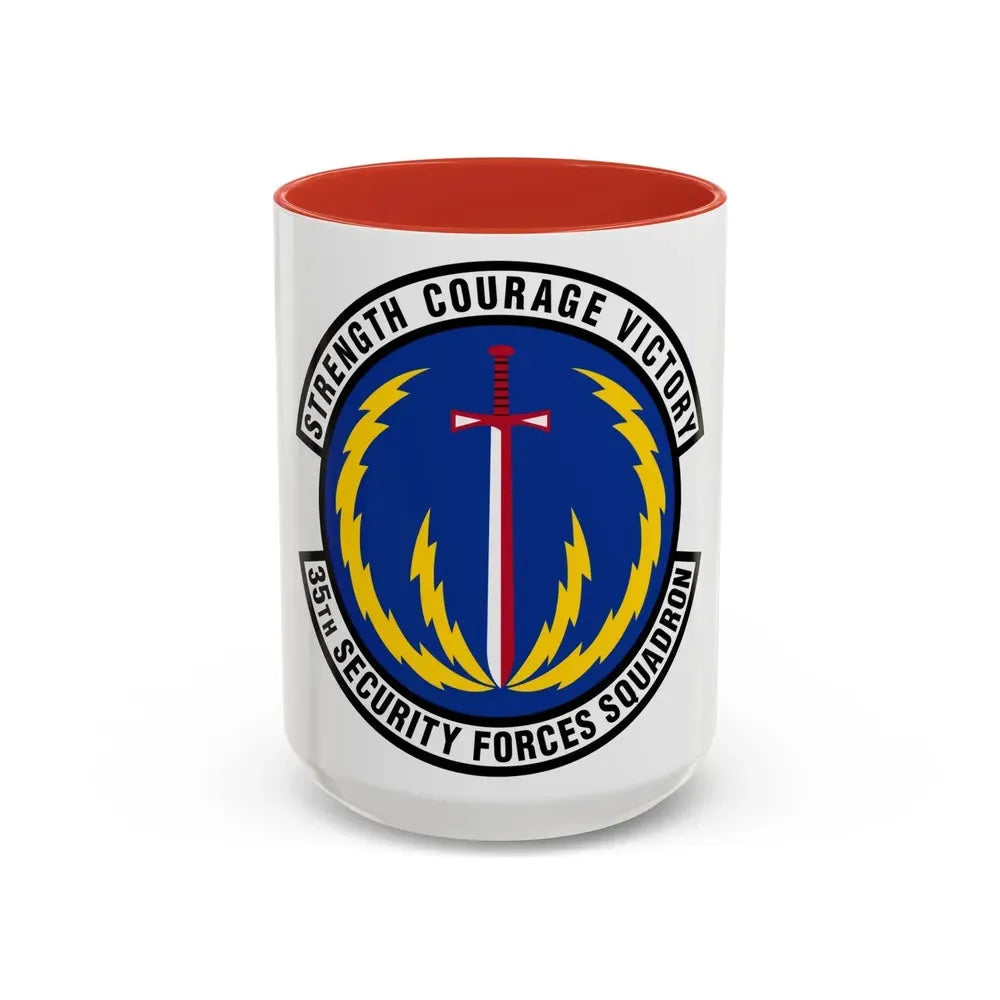 35 Security Forces Squadron PACAF (U.S. Air Force) Accent Coffee Mug 15oz Red - Go Mug Yourself