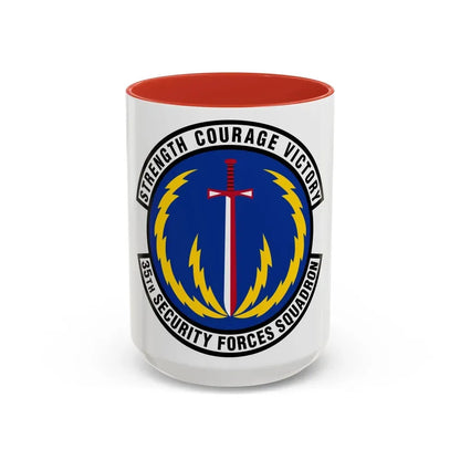 35 Security Forces Squadron PACAF (U.S. Air Force) Accent Coffee Mug 15oz Red - Go Mug Yourself