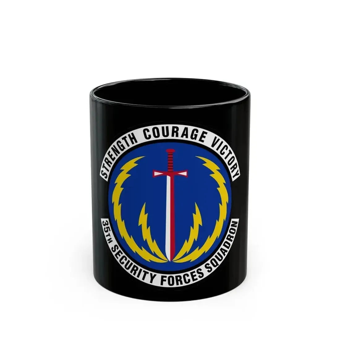 35 Security Forces Squadron PACAF (U.S. Air Force) Black Coffee Mug 11oz - Go Mug Yourself