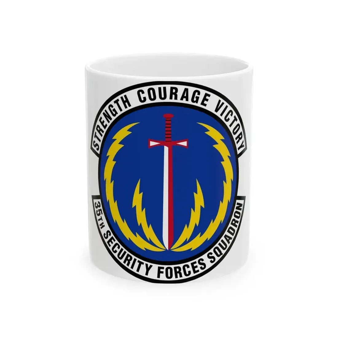 35 Security Forces Squadron PACAF (U.S. Air Force) White Coffee Mug 11oz - Go Mug Yourself
