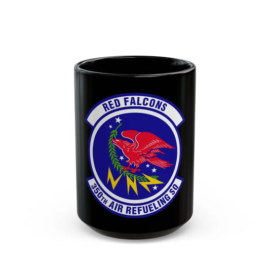 350 Air Refueling Squadron AMC (U.S. Air Force) Black Coffee Mug-15oz-Go Mug Yourself