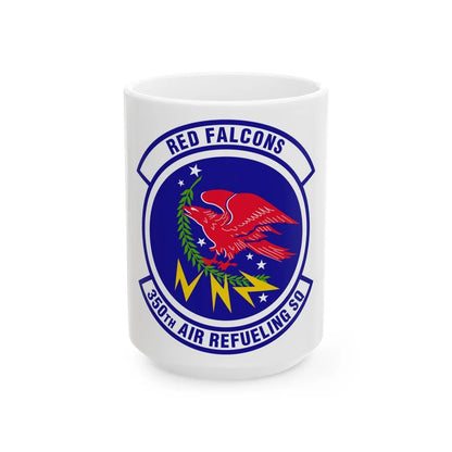 350 Air Refueling Squadron AMC (U.S. Air Force) White Coffee Mug-15oz-Go Mug Yourself