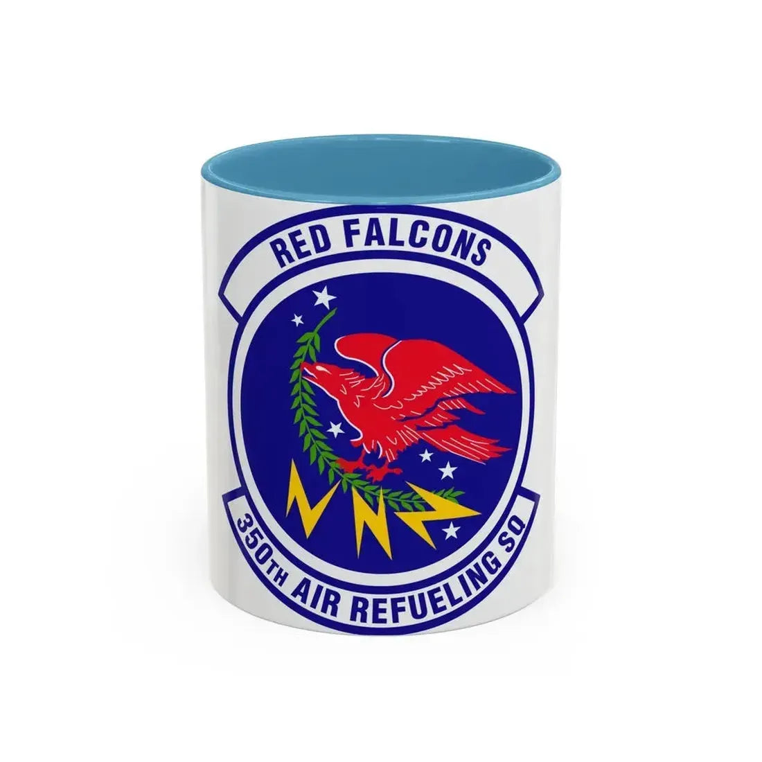 350 Air Refueling Squadron AMC (U.S. Air Force) Accent Coffee Mug 11oz Light Blue - Go Mug Yourself