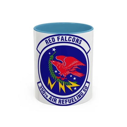 350 Air Refueling Squadron AMC (U.S. Air Force) Accent Coffee Mug 11oz Light Blue - Go Mug Yourself