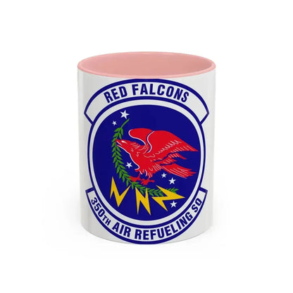 350 Air Refueling Squadron AMC (U.S. Air Force) Accent Coffee Mug 11oz Pink - Go Mug Yourself