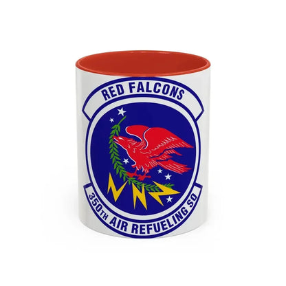 350 Air Refueling Squadron AMC (U.S. Air Force) Accent Coffee Mug 11oz Red - Go Mug Yourself
