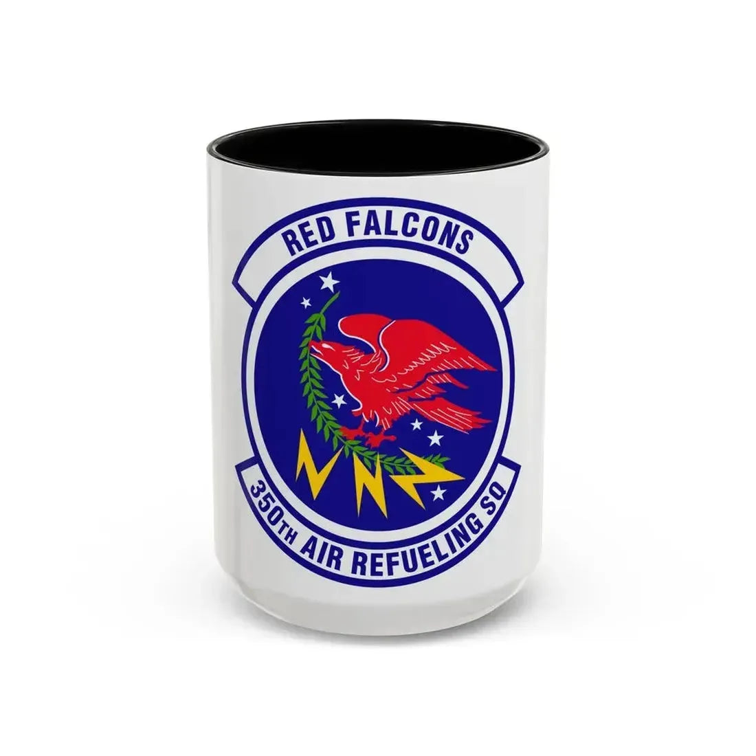 350 Air Refueling Squadron AMC (U.S. Air Force) Accent Coffee Mug 15oz Black - Go Mug Yourself