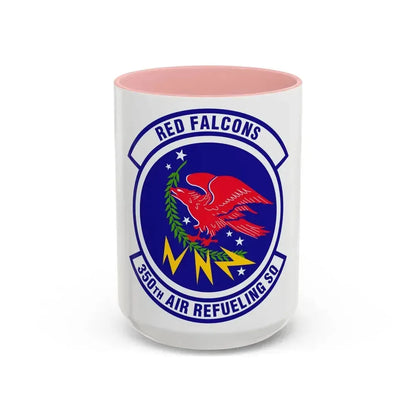 350 Air Refueling Squadron AMC (U.S. Air Force) Accent Coffee Mug 15oz Pink - Go Mug Yourself