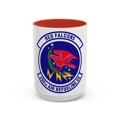 350 Air Refueling Squadron AMC (U.S. Air Force) Accent Coffee Mug 15oz Red - Go Mug Yourself