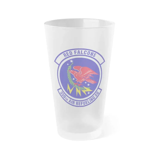 350 Air Refueling Squadron AMC (U.S. Air Force) Frosted Pint Glass 16oz Default Title - Go Mug Yourself