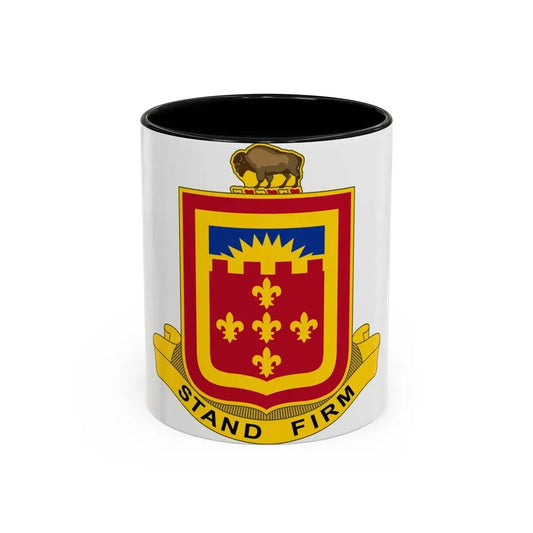 350 Armored Field Artillery Battalion (U.S. Army) Accent Coffee Mug 11oz Black - Go Mug Yourself
