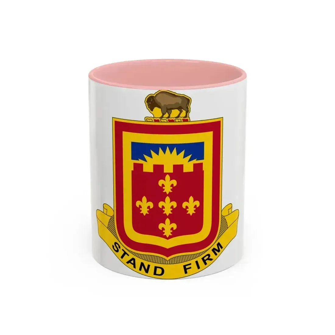 350 Armored Field Artillery Battalion (U.S. Army) Accent Coffee Mug 11oz Pink - Go Mug Yourself