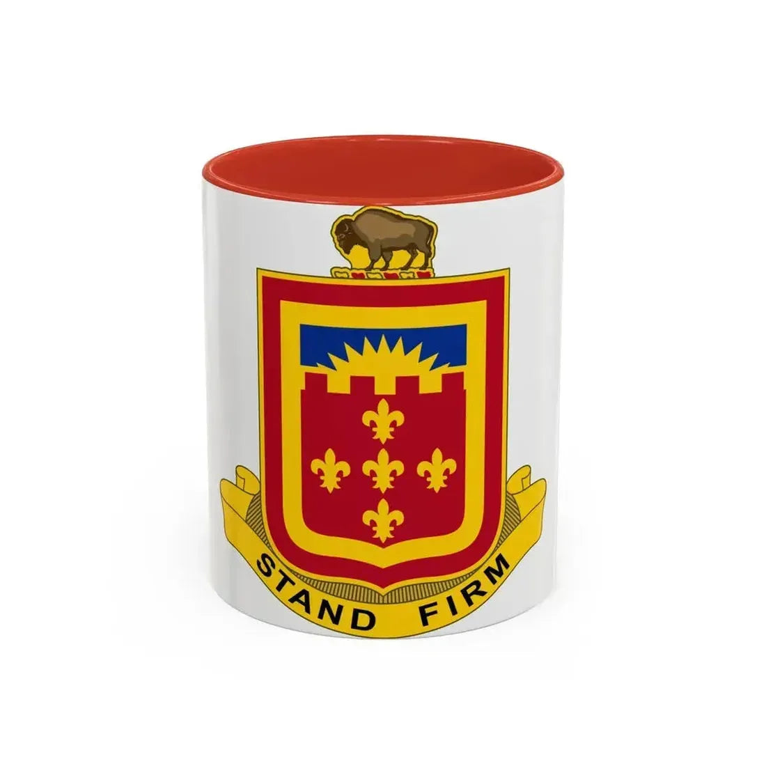 350 Armored Field Artillery Battalion (U.S. Army) Accent Coffee Mug 11oz Red - Go Mug Yourself