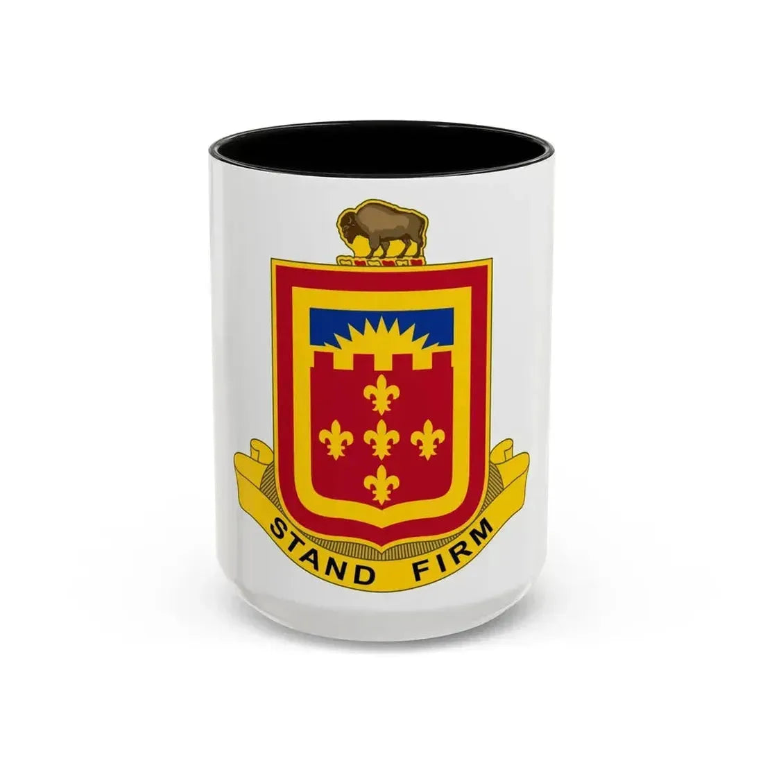 350 Armored Field Artillery Battalion (U.S. Army) Accent Coffee Mug 15oz Black - Go Mug Yourself