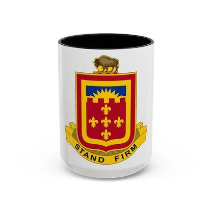 350 Armored Field Artillery Battalion (U.S. Army) Accent Coffee Mug 15oz Black - Go Mug Yourself