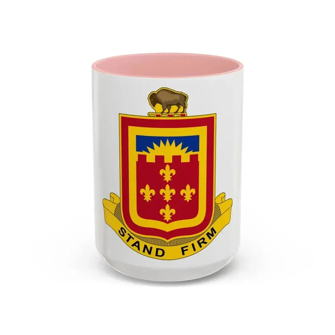 350 Armored Field Artillery Battalion (U.S. Army) Accent Coffee Mug 15oz Pink - Go Mug Yourself