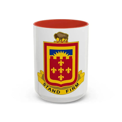 350 Armored Field Artillery Battalion (U.S. Army) Accent Coffee Mug 15oz Red - Go Mug Yourself