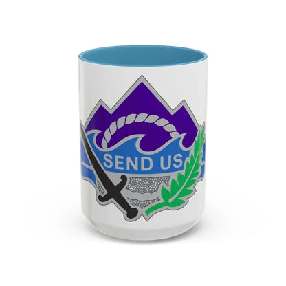350 Civil Affairs Command 2 (U.S. Army) Accent Coffee Mug 15oz Light Blue - Go Mug Yourself