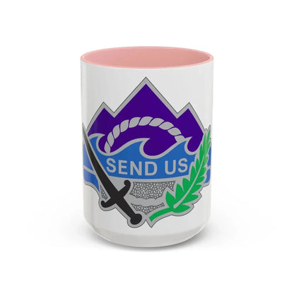 350 Civil Affairs Command 2 (U.S. Army) Accent Coffee Mug 15oz Pink - Go Mug Yourself