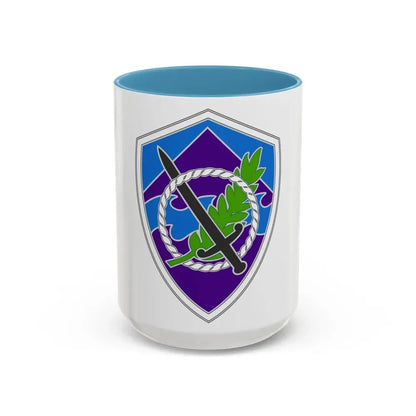 350 Civil Affairs Command 3 (U.S. Army) Accent Coffee Mug 15oz Light Blue - Go Mug Yourself