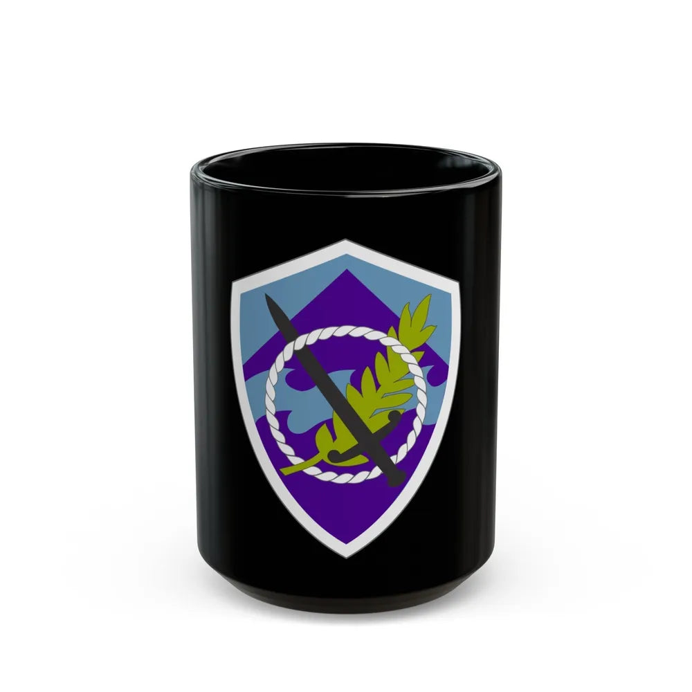 350 Civil Affairs Command (U.S. Army) Black Coffee Mug-15oz-Go Mug Yourself