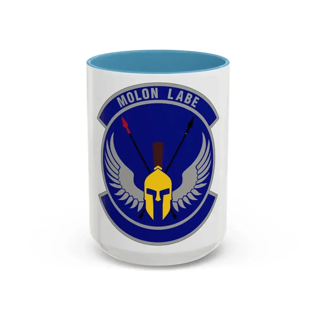 350 Special Warfare Training Squadron AETC (U.S. Air Force) Accent Coffee Mug 15oz Light Blue - Go Mug Yourself